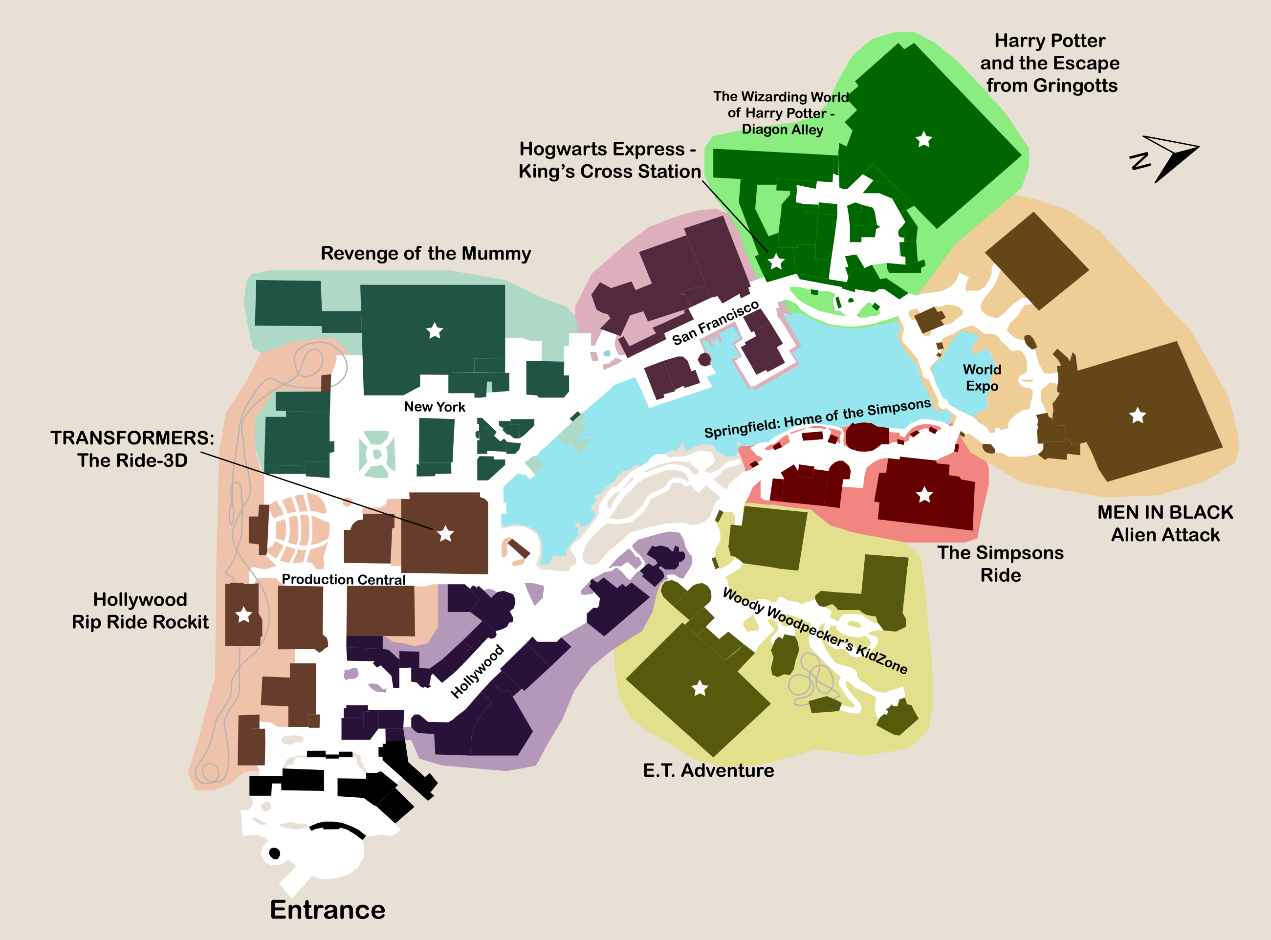 Diagon Alley Universal Map Universal Orlando Highlights One-Day/Two-Park Plan (Without Early Entry)  Part 1